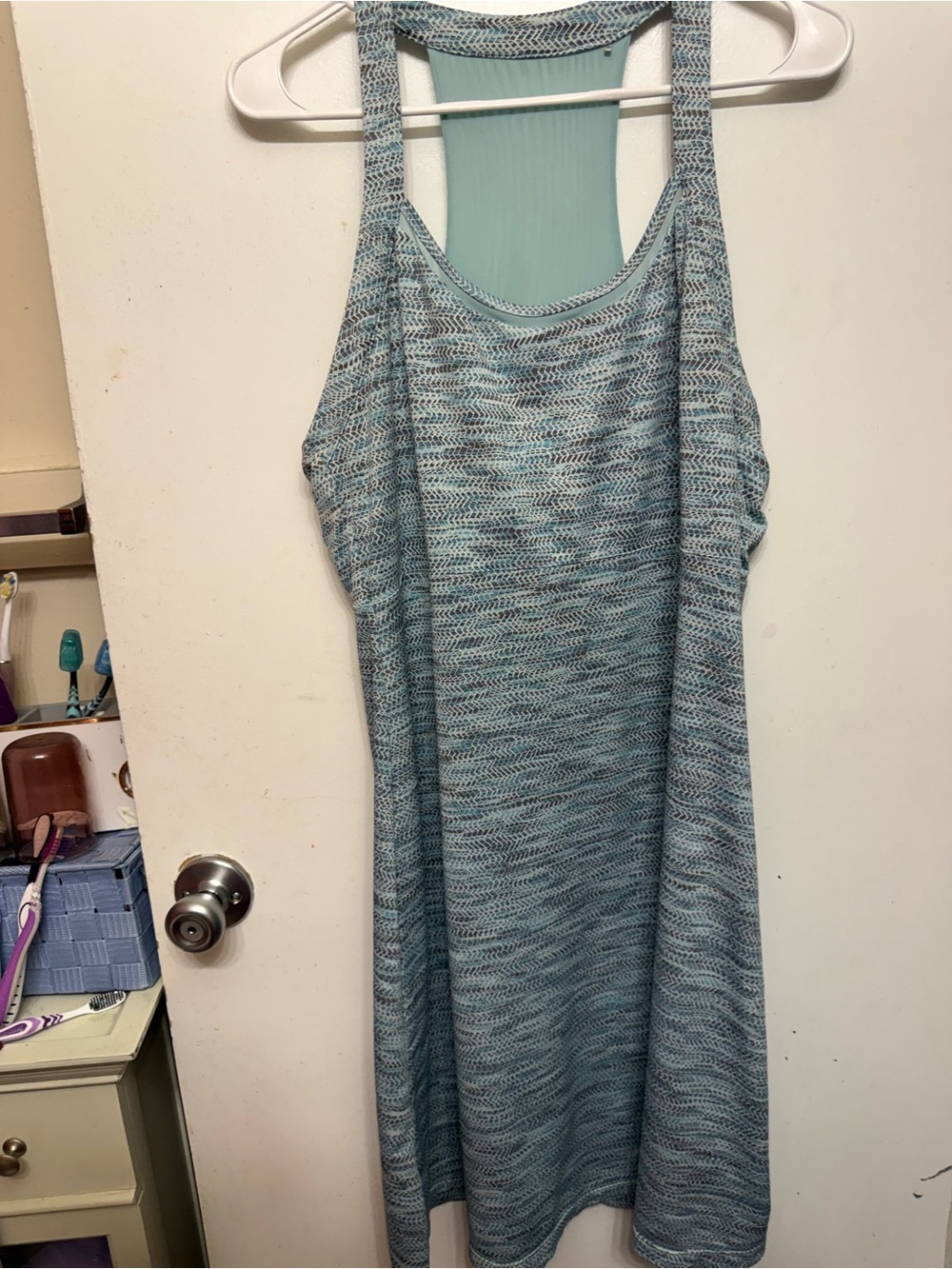 MPG Mint and Light Blue Patterned Active Tank